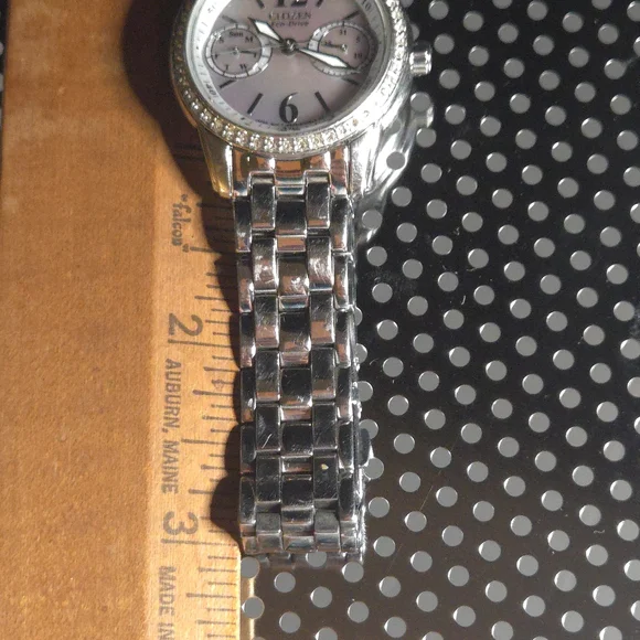 Citizen Eco-Drive Stainless Steel Watch with Crystal Accents - Picture 11 of 14